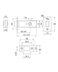 PICAPORTE AMIG ZINCADO  2-45