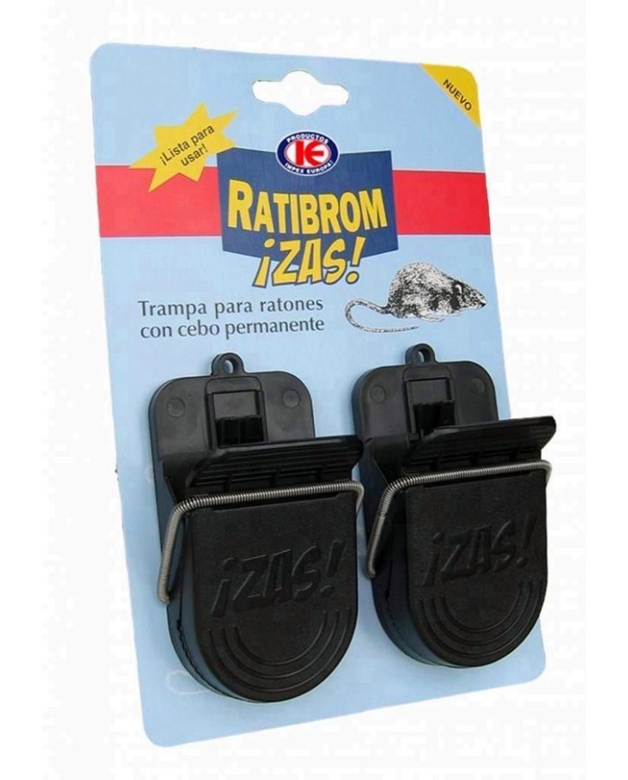 RATONERA PLASTICO PEQUEÑA CON CEBO 2 PZS.