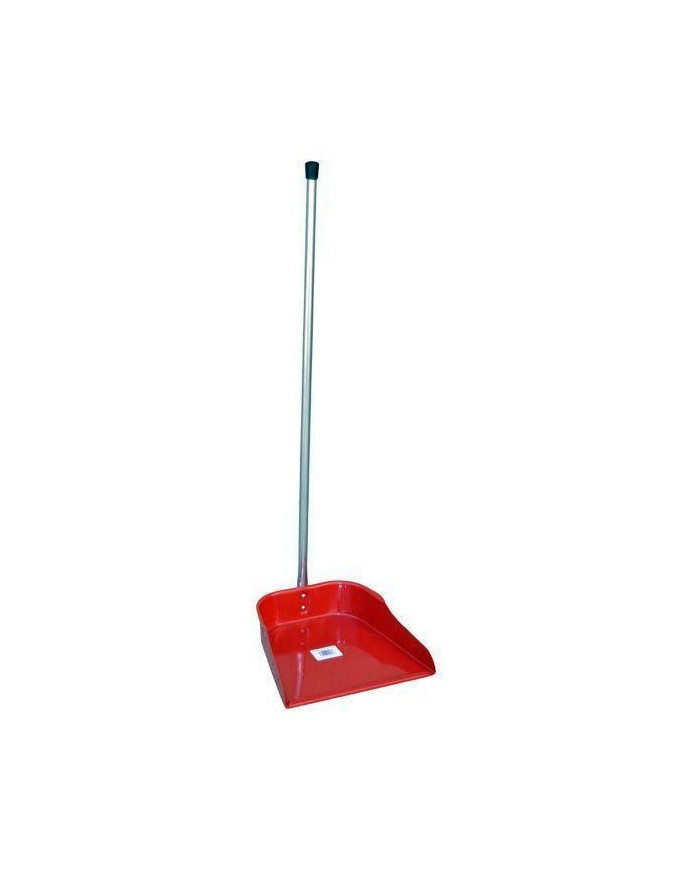 RECOGEDOR BASURA  METALICO ROJO