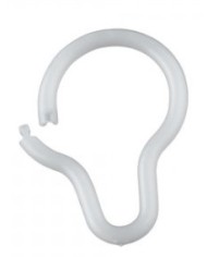 ANILLA PLASTICO CORTINA BAÑO PATO 100 UND.