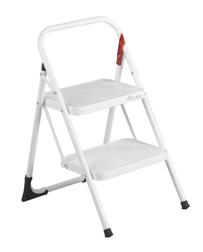 TABURETE ROLSER 2 PELDAÑOS M10 BLANCO