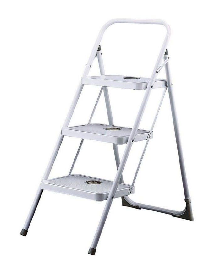 TABURETE ROLSER 3 PELDAÑOS MANGO 11 BLANCO