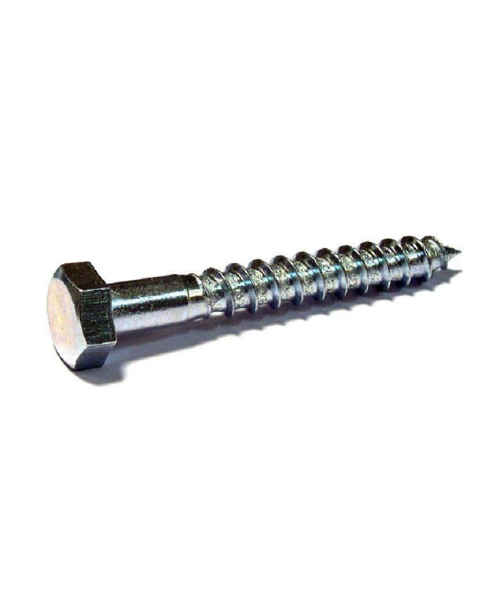 TIRAFONDO CABEZA HEXAGONAL  7 X 80 ZINCADO