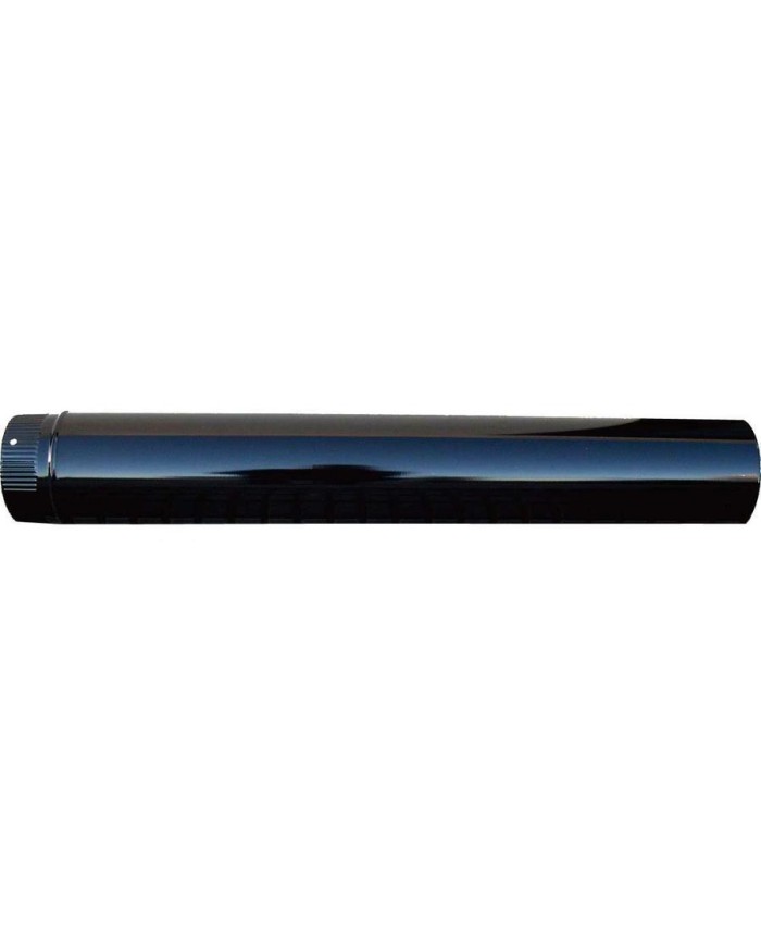 TUBO ESTUFA VITRIFICADO NEGRO 120 MM.