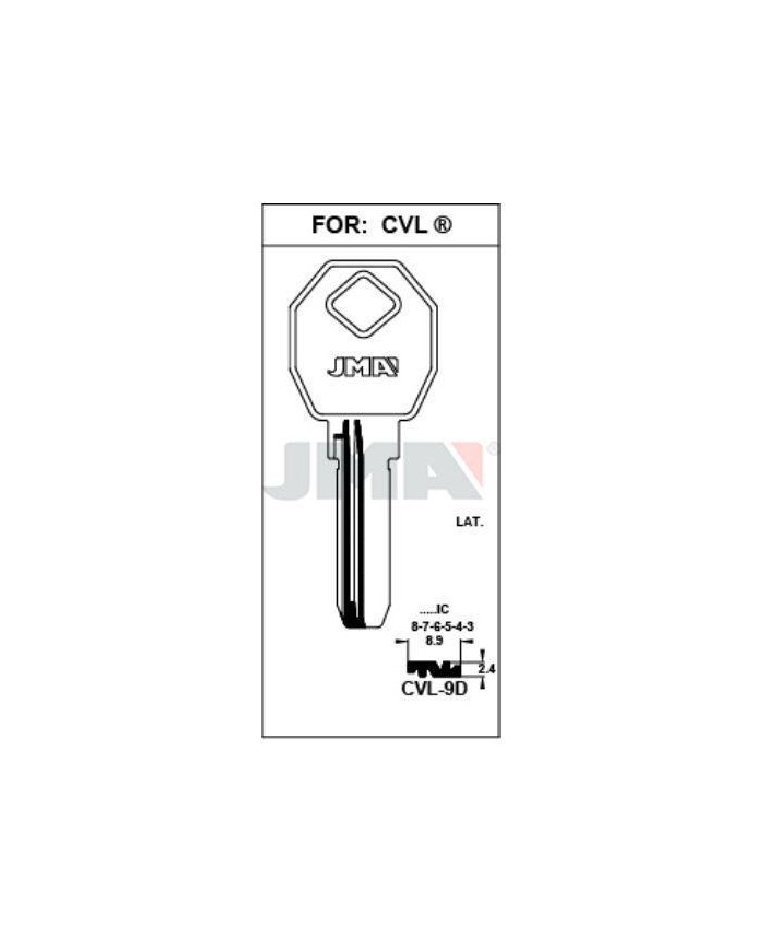 LLAVES BRUTO SEGURIDAD CVL-9D    LATON