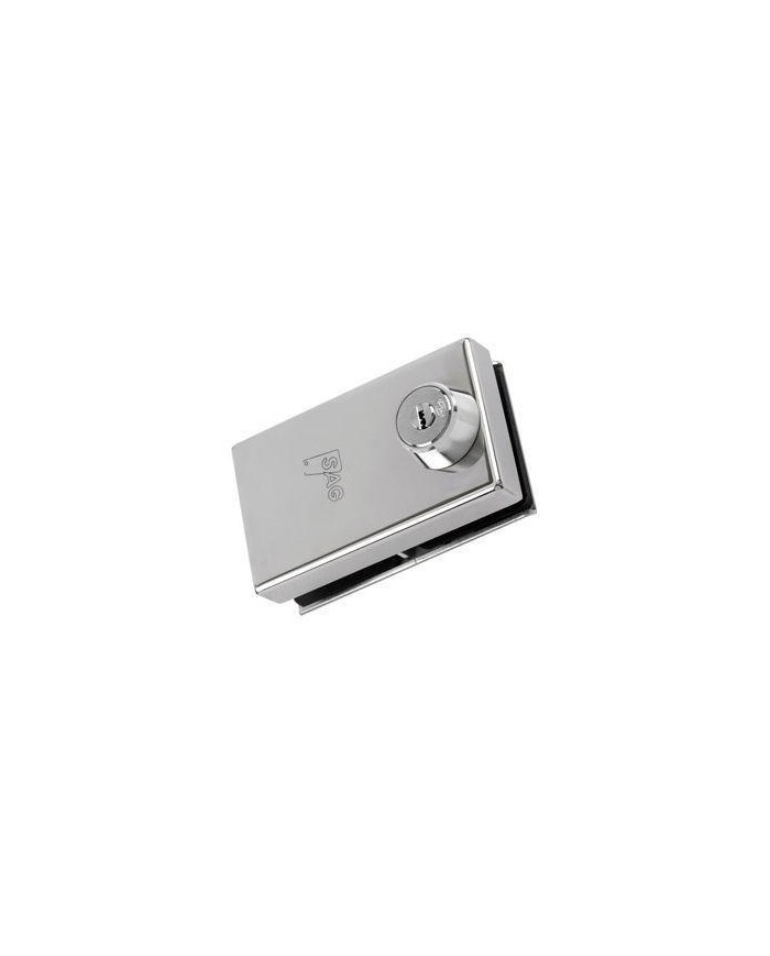 CERRADURA PUERTA CRISTAL SAG VRC ACERO INOXIDABLE