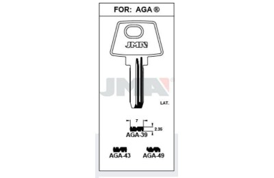 LLAVES BRUTO SEGURIDAD AGA-49    LATON