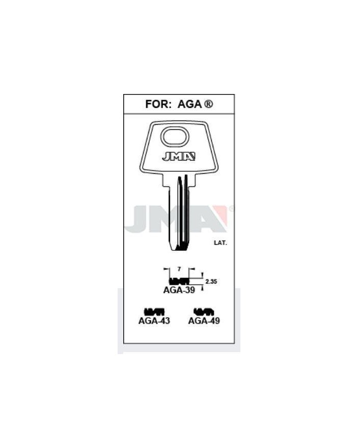 LLAVES BRUTO SEGURIDAD AGA-49    LATON