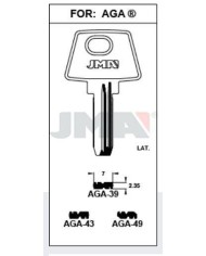 LLAVES BRUTO SEGURIDAD AGA-49    LATON