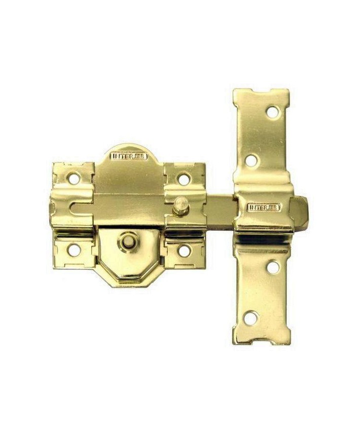 CERROJO INTERFER MODELO 21 DORADO CILINDRO REDONDO