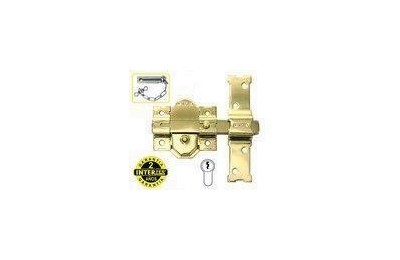 CERROJO INTERFER MODELO 31 DORADO CILINDRO PERA