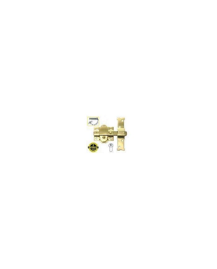 CERROJO INTERFER MODELO 31 DORADO CILINDRO PERA