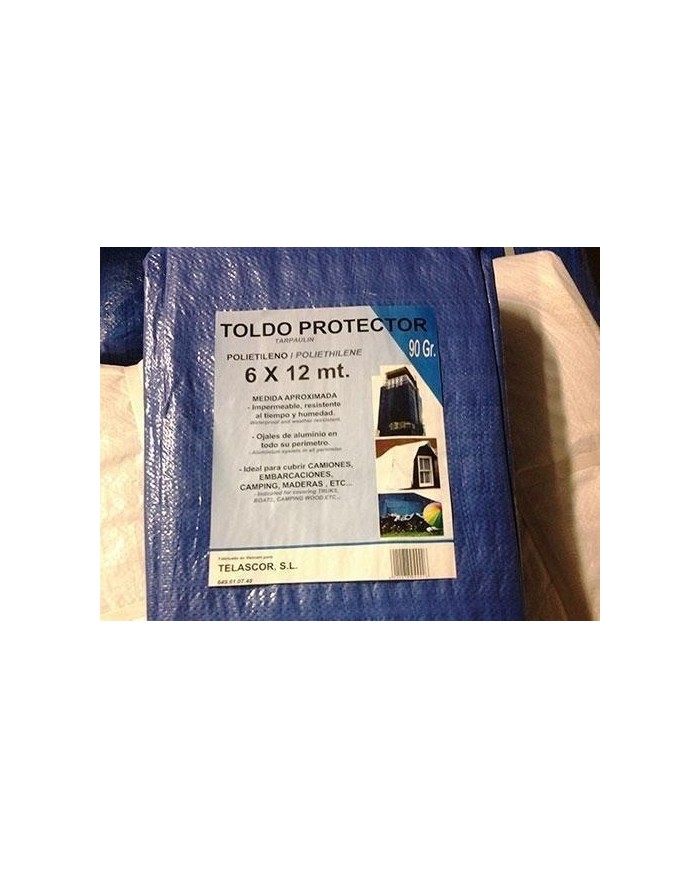 TOLDO REFORZADO AZUL 5X 8 90 GRS.