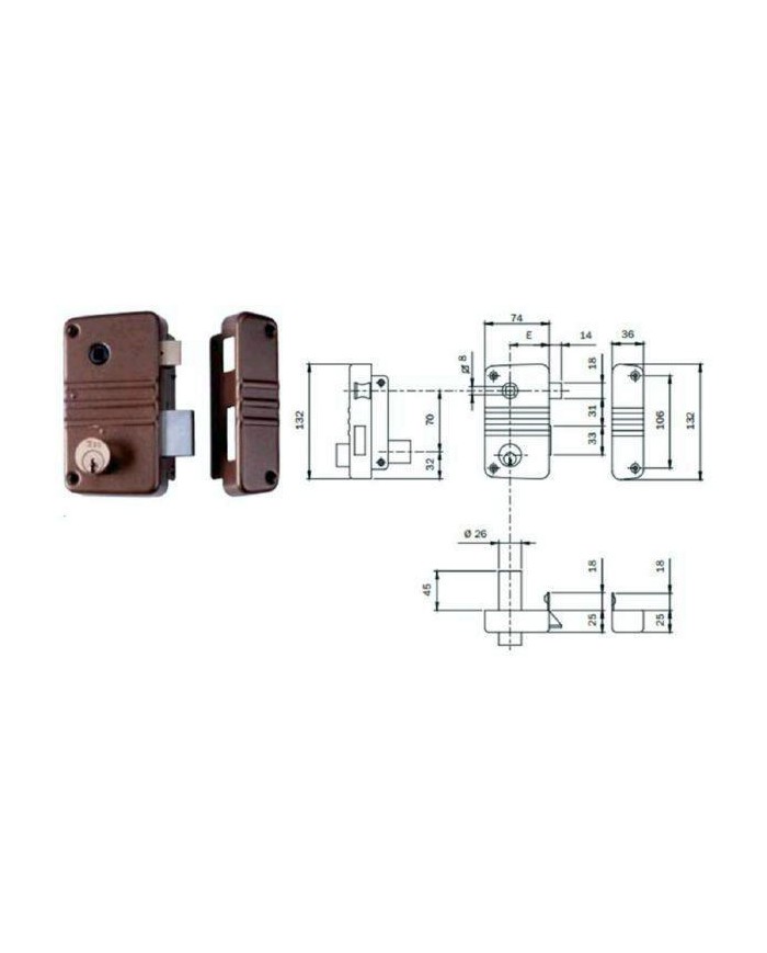 CERRADURA ISEO MODELO 495018450 DERECHA
