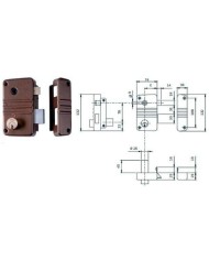 CERRADURA ISEO MODELO 495018450 DERECHA