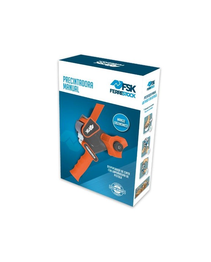 MAQUINA PRECINTAR PISTOLA NARANJA FSK
