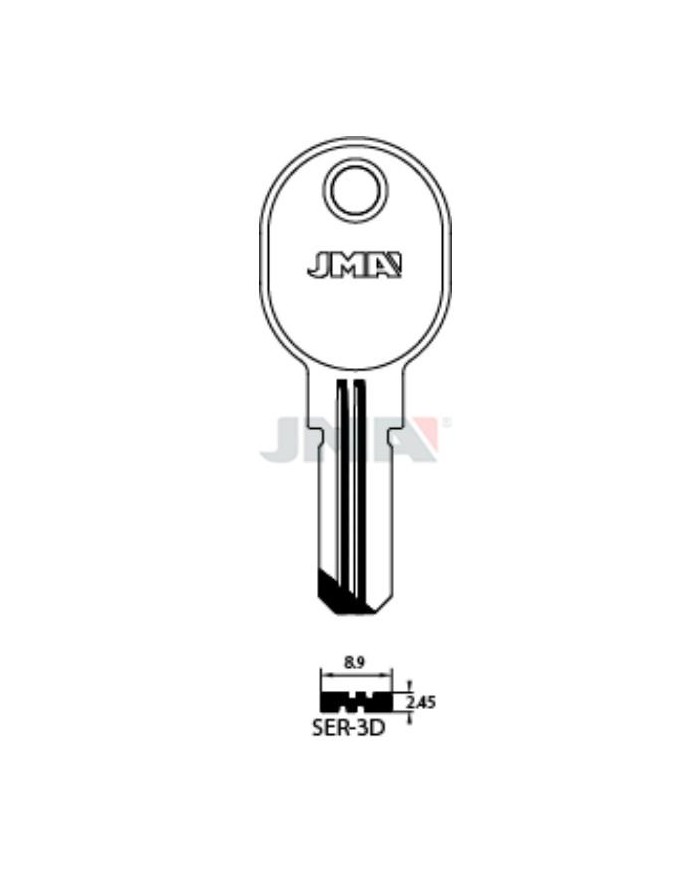 LLAVES BRUTO SEGURIDAD SER-3D    LATON