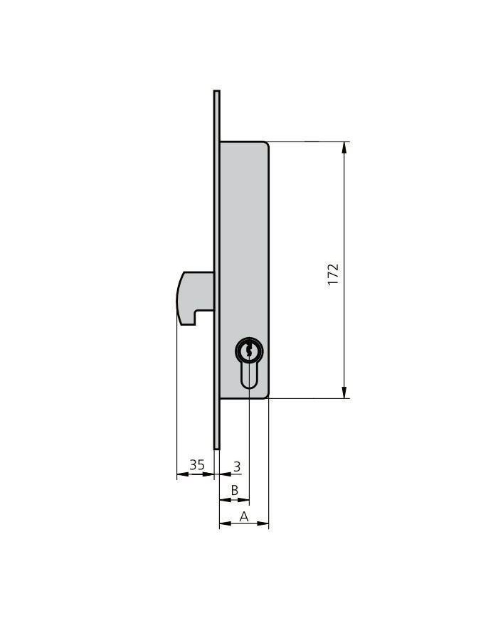 CERRADURA CVL 1990A/20/5 CILINDRO LATON