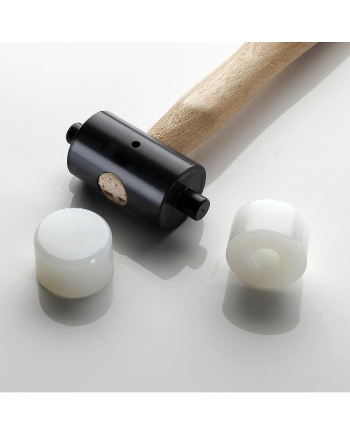 MARTILLO BOCA NYLON 28 MM. MANGO MADERA ALYCO