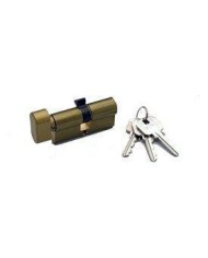 CILINDRO YALE LATONADO 60 MM. LEVA LARGA 30X30 LLAVES IGUALES 37010J