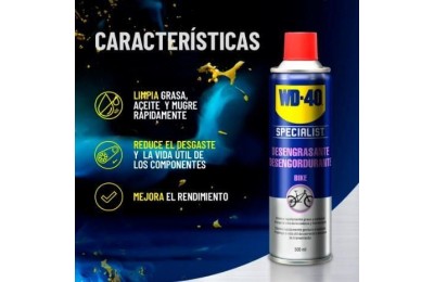DESENGRASANTE WD40 BIKE CADENAS 500ML.