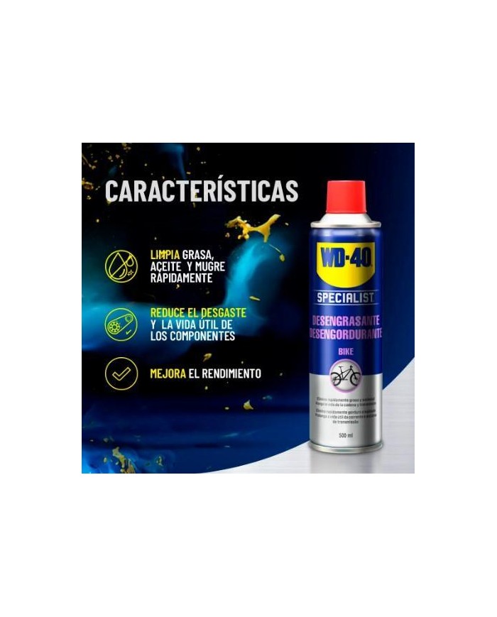 DESENGRASANTE WD40 BIKE CADENAS 500ML.