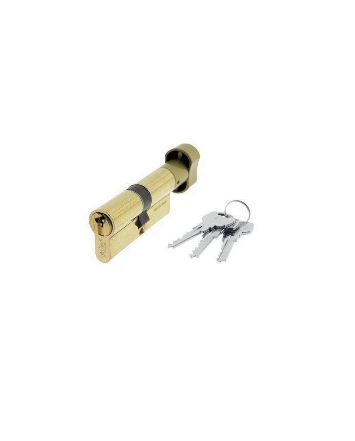 CILINDRO YALE LATONADO 60 MM. LEVA CORTA 30X30 CON POMO