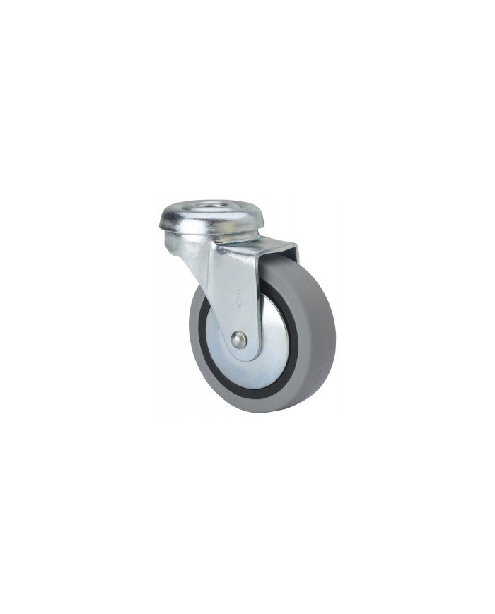RUEDA GIRATORIA TW0157 601-060-4 GRIS CON GOMA