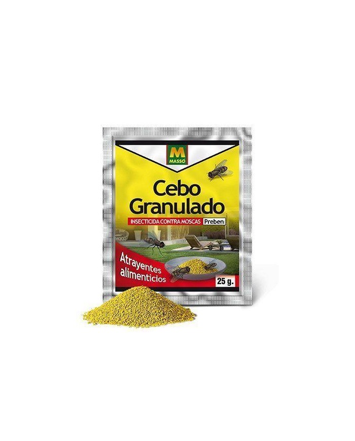 CEBO MASSO GRANULADO PARA MOSCAS 25 GRS.