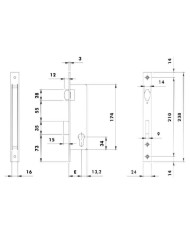 CERRADURA ISEO MODELO 742-23 CON RODILLO
