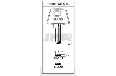 LLAVES BRUTO SEGURIDAD AGA-50    LATON