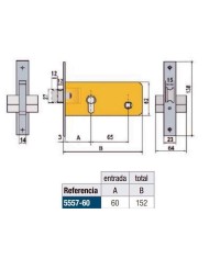 CERRADURA LINCE 5557-60 HN