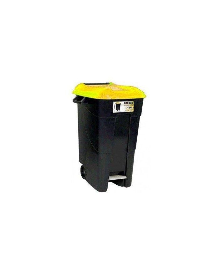 CONTENEDOR TAYG AMARILLO C/RU+PEDAL 120L
