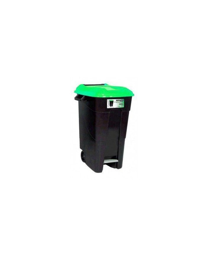 CONTENEDOR TAYG VERDE C/RU+PEDAL 120LTS.