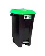 CONTENEDOR TAYG VERDE C/RU+PEDAL 120LTS.