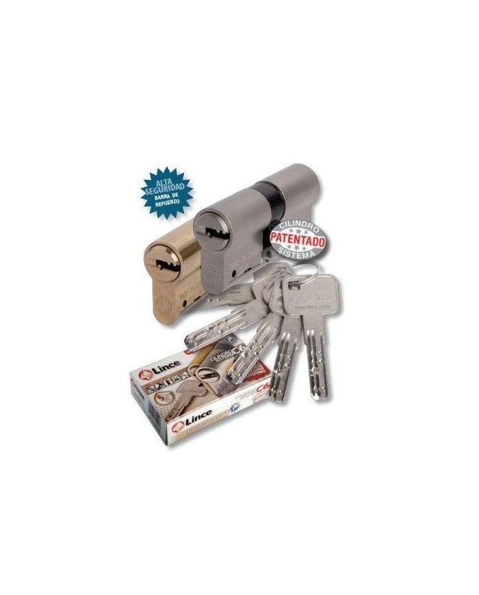 CILINDRO LINCE LATONADO SEGURIDAD C-653030-L (C-6)