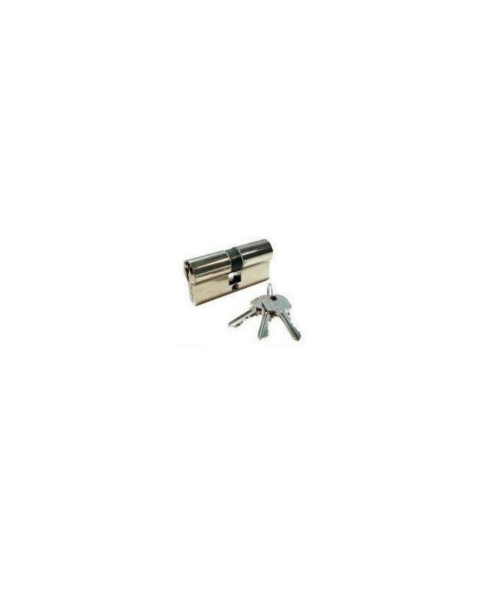 CILINDRO YALE NIQUELADO 60 MM. LEVA CORTA 30X30 LLAVES IGUALES