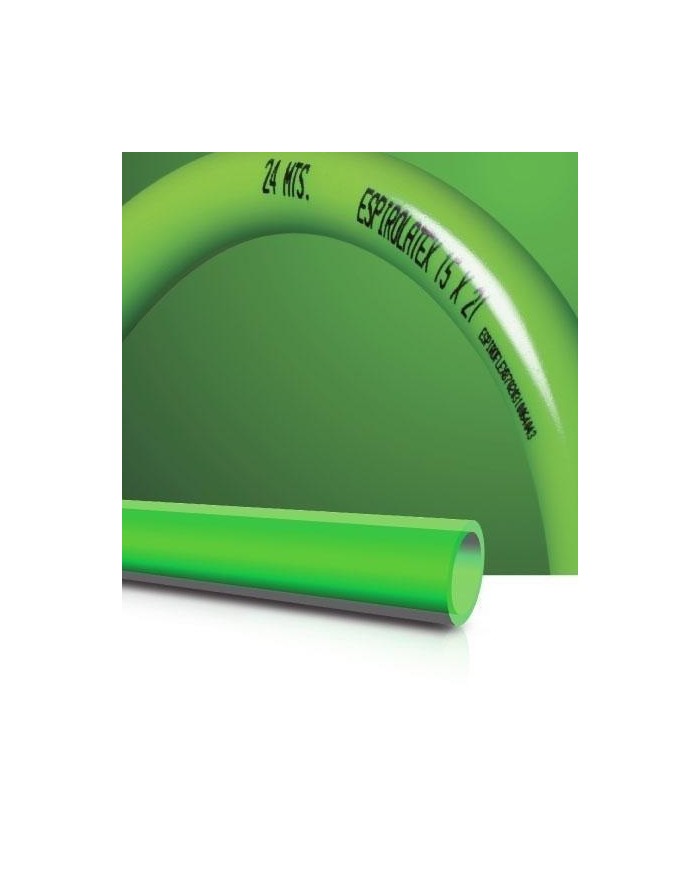 MANGUERA VERDE ESPIROLATEX 14X20 R/25MTS.