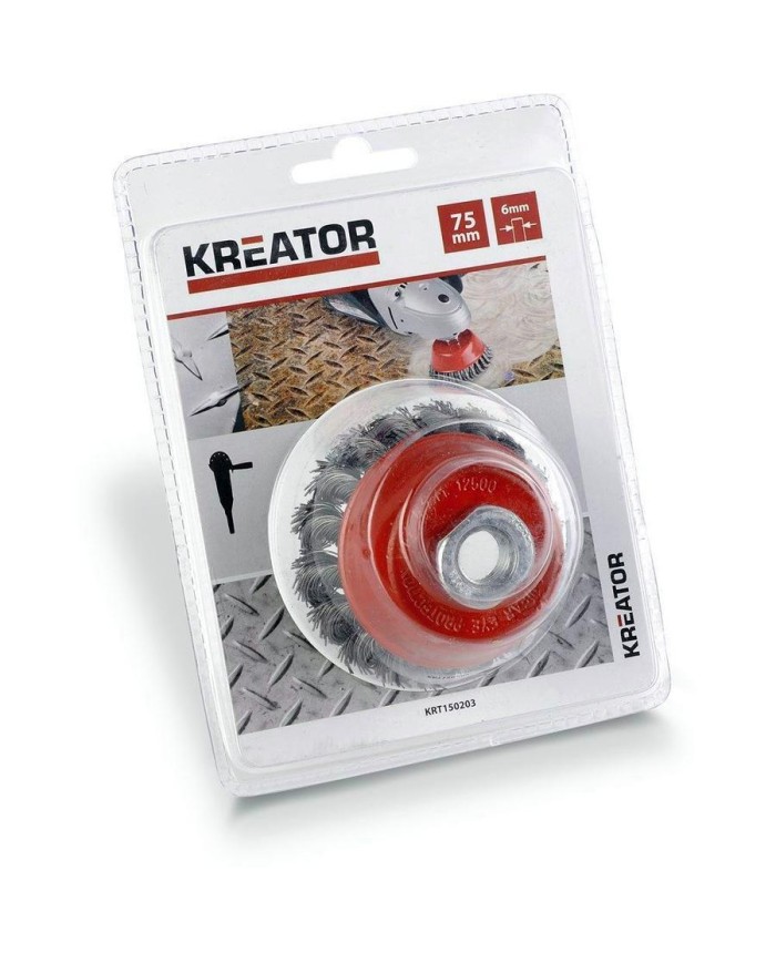 CEPILLO TAZA KREATOR KRT150203 TRENZAZDO (75 MM) ROSCA 14 MM