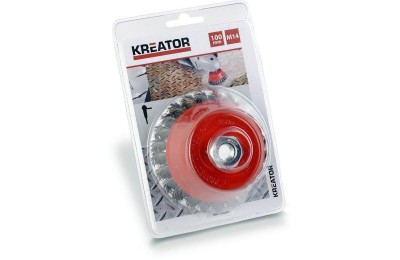 CEPILLO TAZA KREATOR KRT150205 TRENZAZDO (100 MM) ROSCA 14 MM