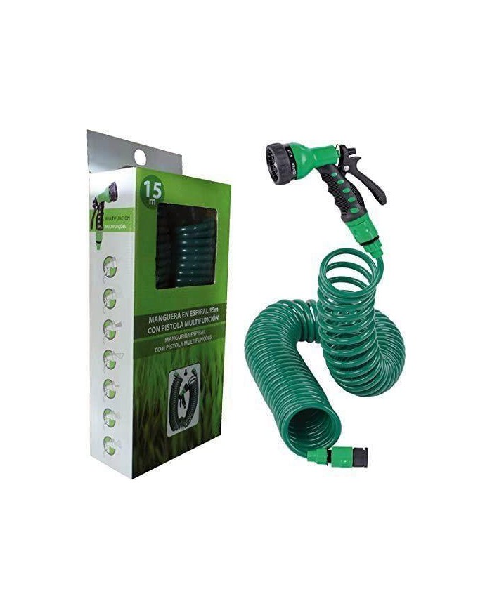 MANGUERA ESPIRAL 15MTS. CON LANZA FITT