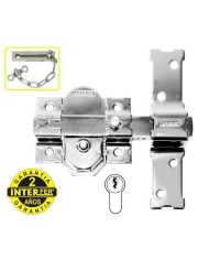 CERROJO INTERFER MODELO 31-S DORADO CILINDRO PERA