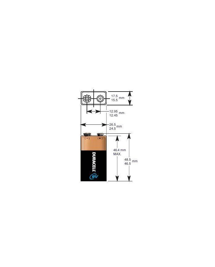 PILA DURACELL PLUS 9V 6LR61 K1