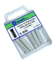 TACO GRIS  8MM. TX NYLON BLISTER 6 UND. BUARFE