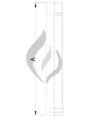 TUBO ESTUFA VITRIFICADO PELLET 80MM. 50CM