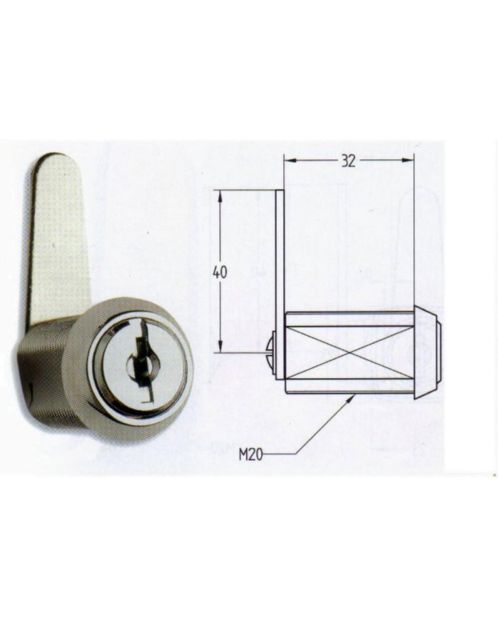 CERRADURA BUZON AGA R-135M RECTA (LARGA)