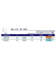 BOMBILLA LED VELA C37 6,5W. E14 3000K-530 LM