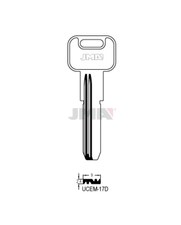 LLAVES BRUTO SEGURIDAD UCEM-17D  LATON