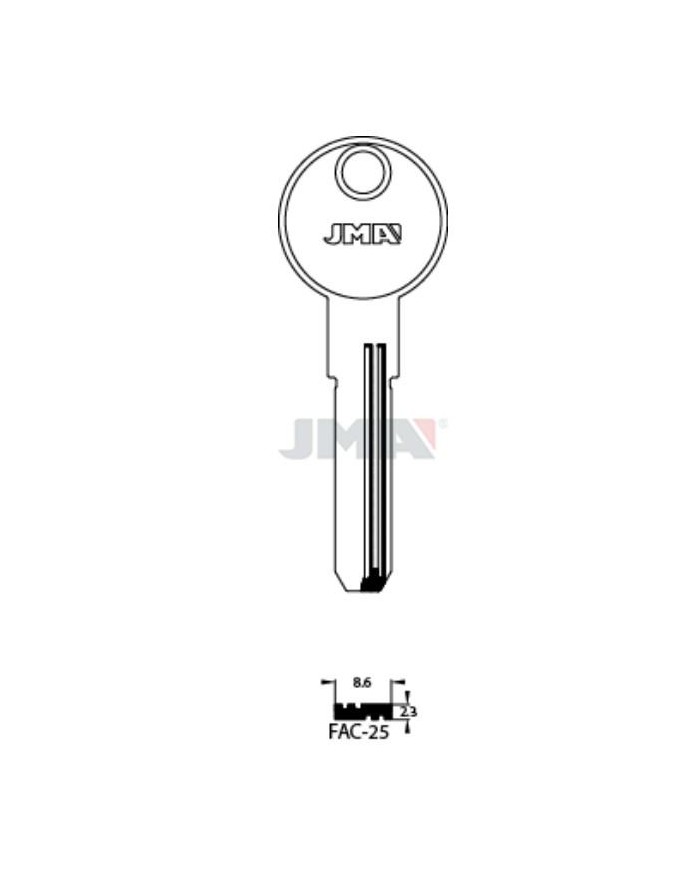 LLAVES BRUTO SEGURIDAD FAC-25    LATON