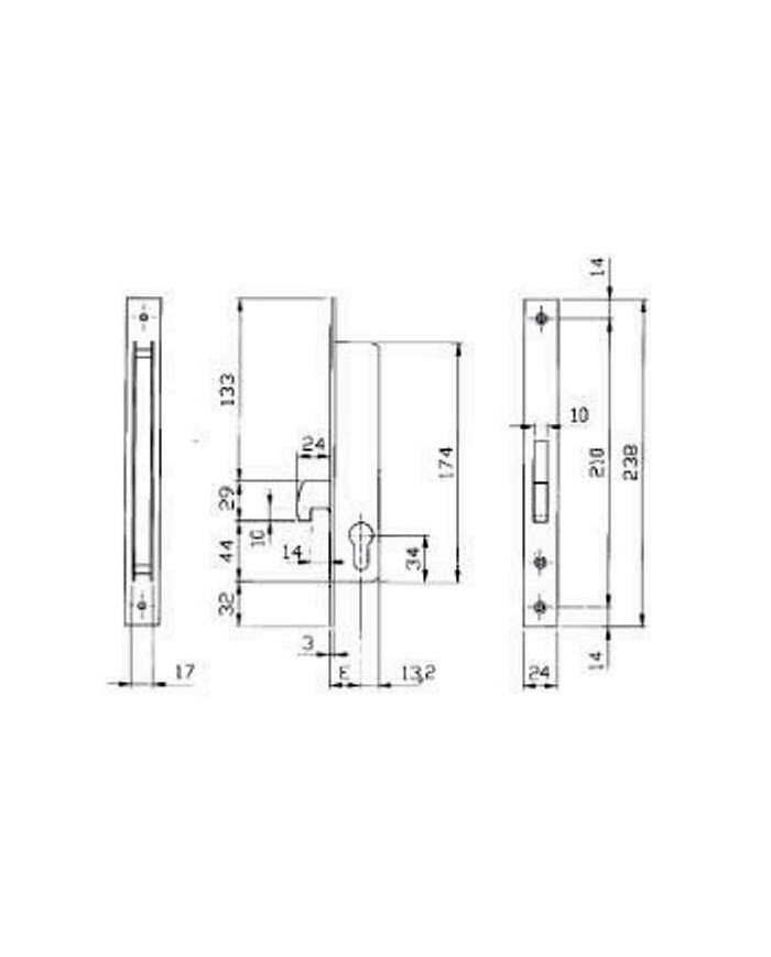 CERRADURA ISEO MODELO 7414-23 SOLO GANCHO